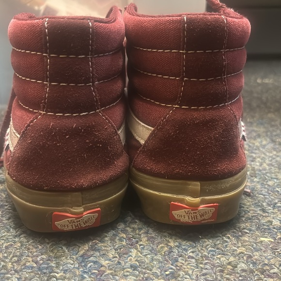 Vans Mens Sk8-Hi Maroon/Gum SZ.8 - Picture 4 of 12